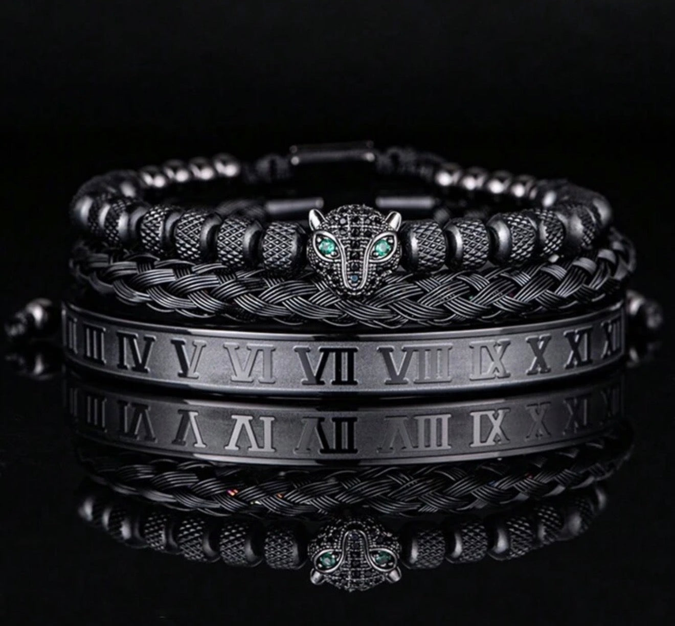 STAINLESS STEEL BLACK BRACELET