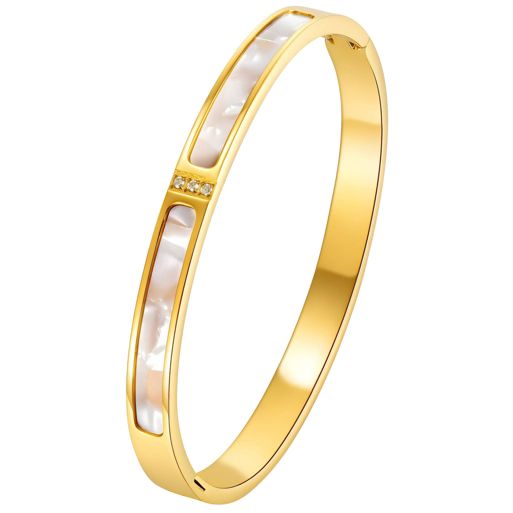 Bracelet, 18K Gold Plated Steel