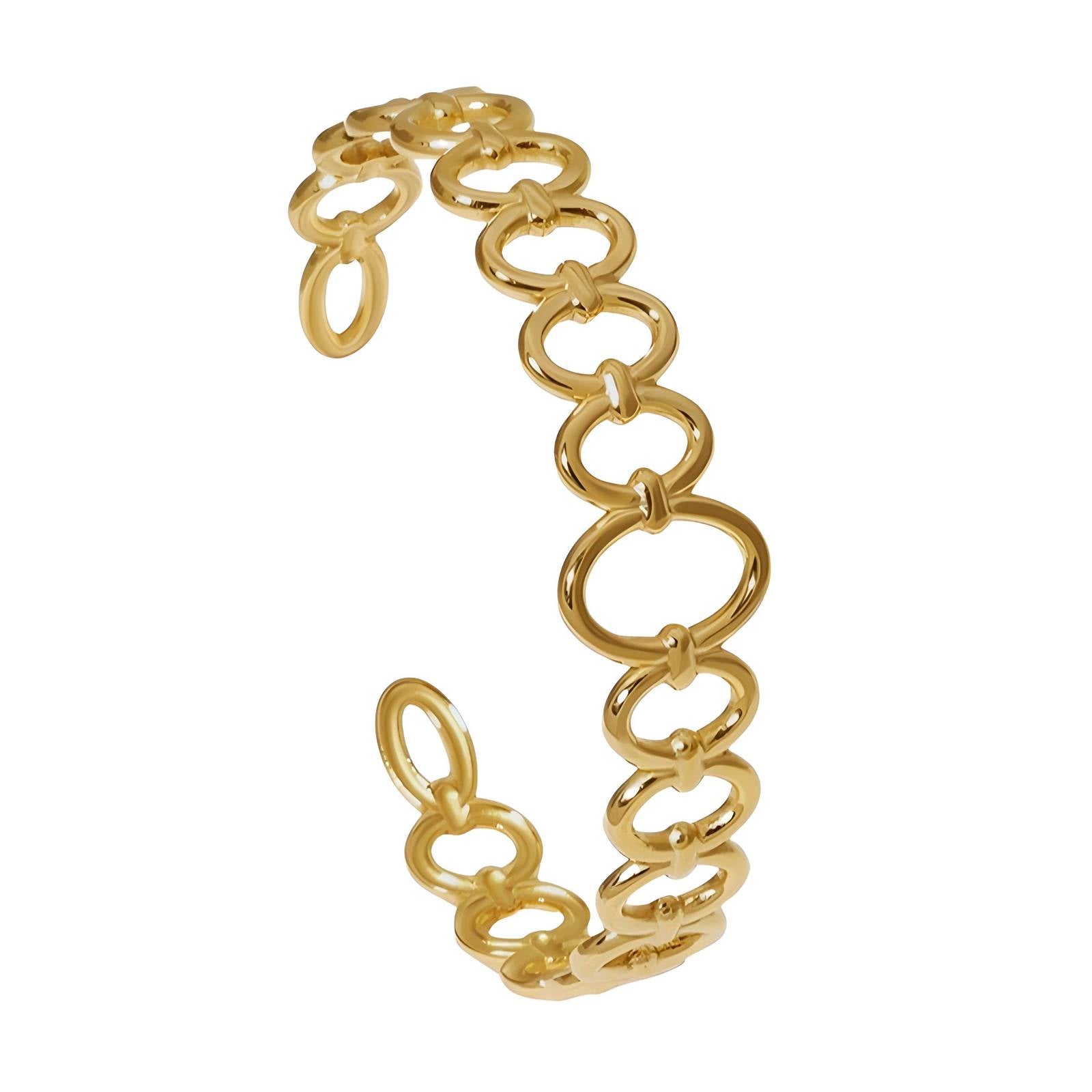 Bracelet, 18K Gold Plated Steel