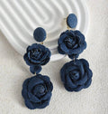 DENIM DROPPING EARRINGS