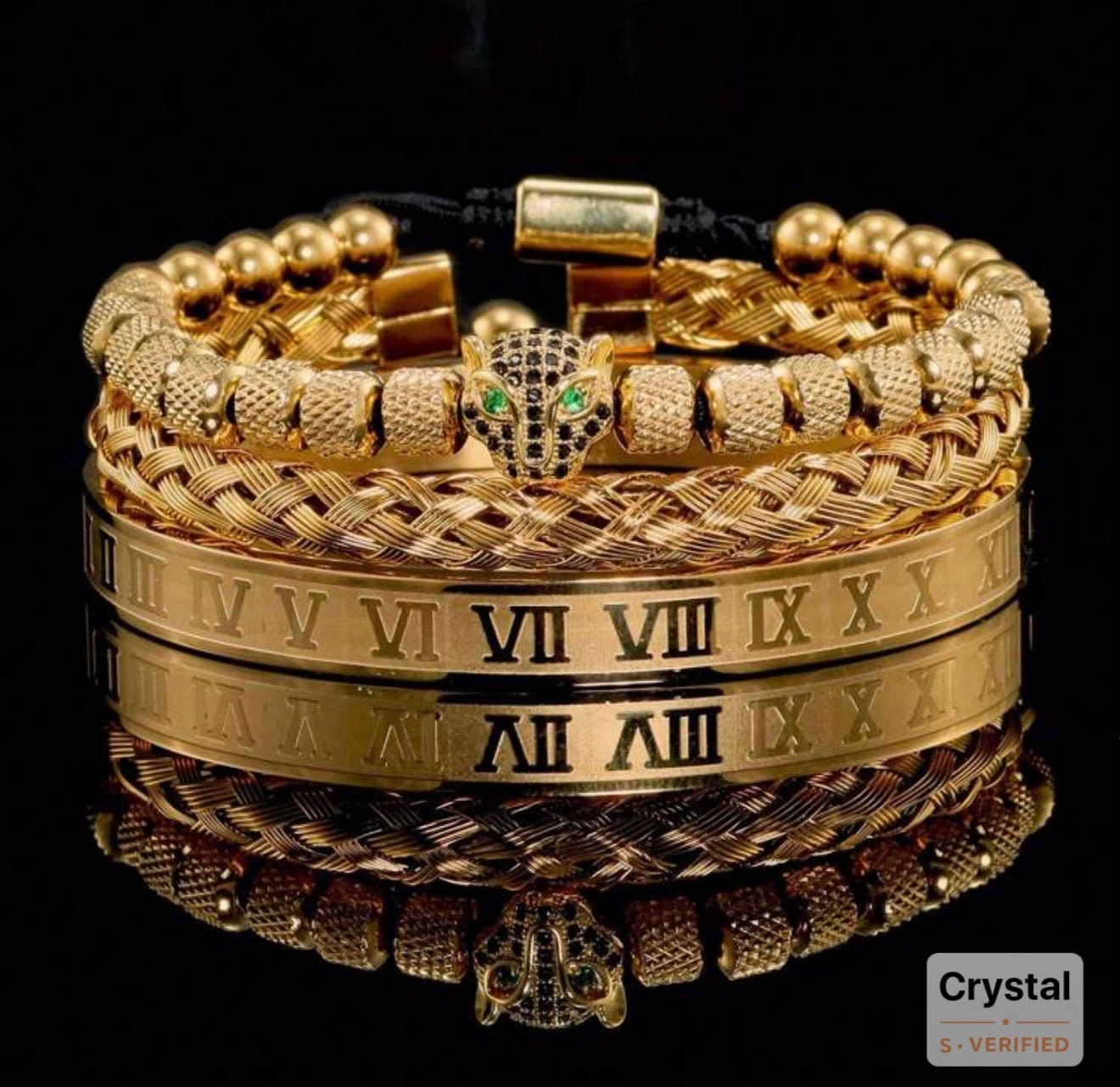 STAINLESS STEEL GOLD PLATED BRACELET