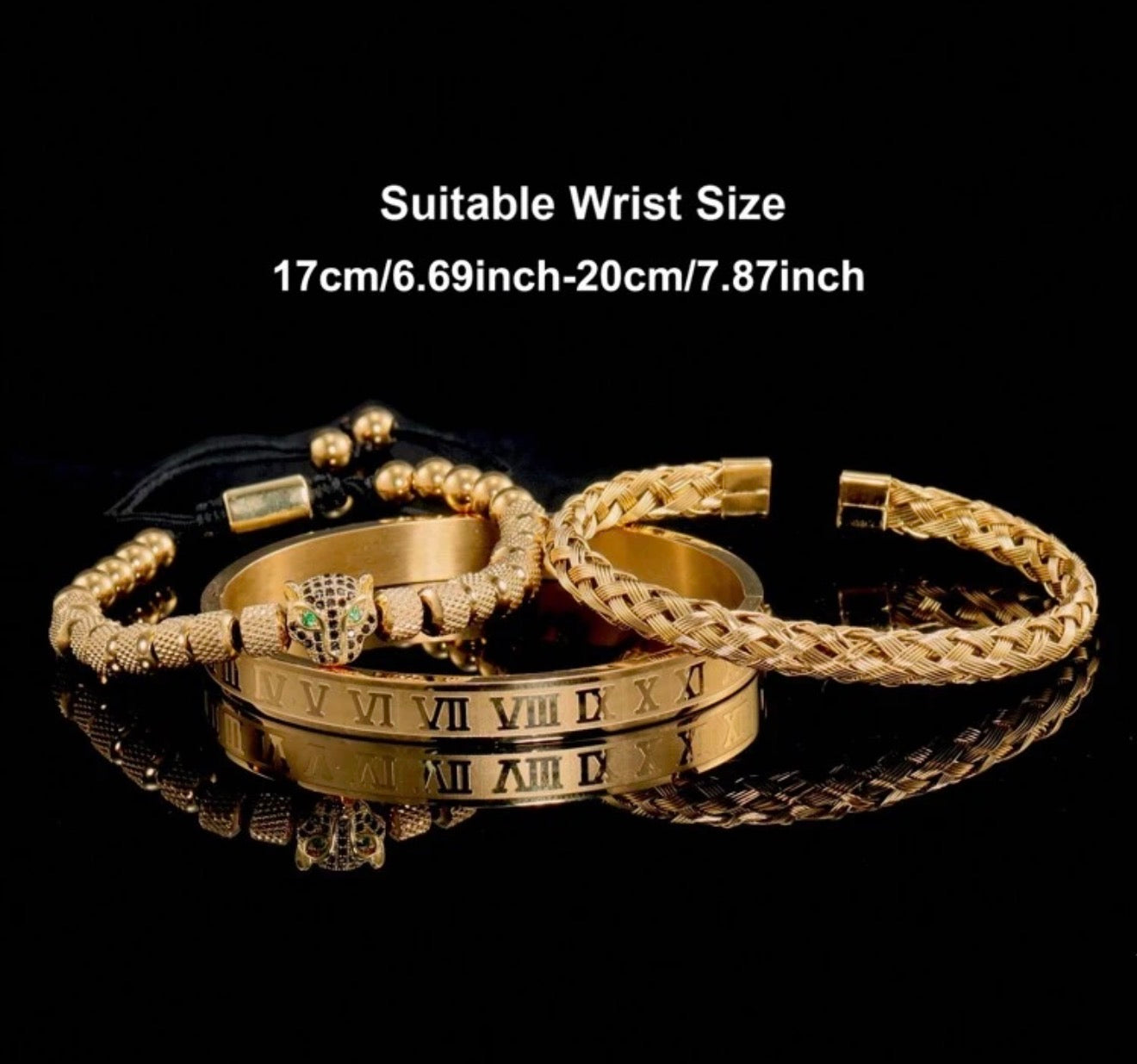 STAINLESS STEEL GOLD PLATED BRACELET