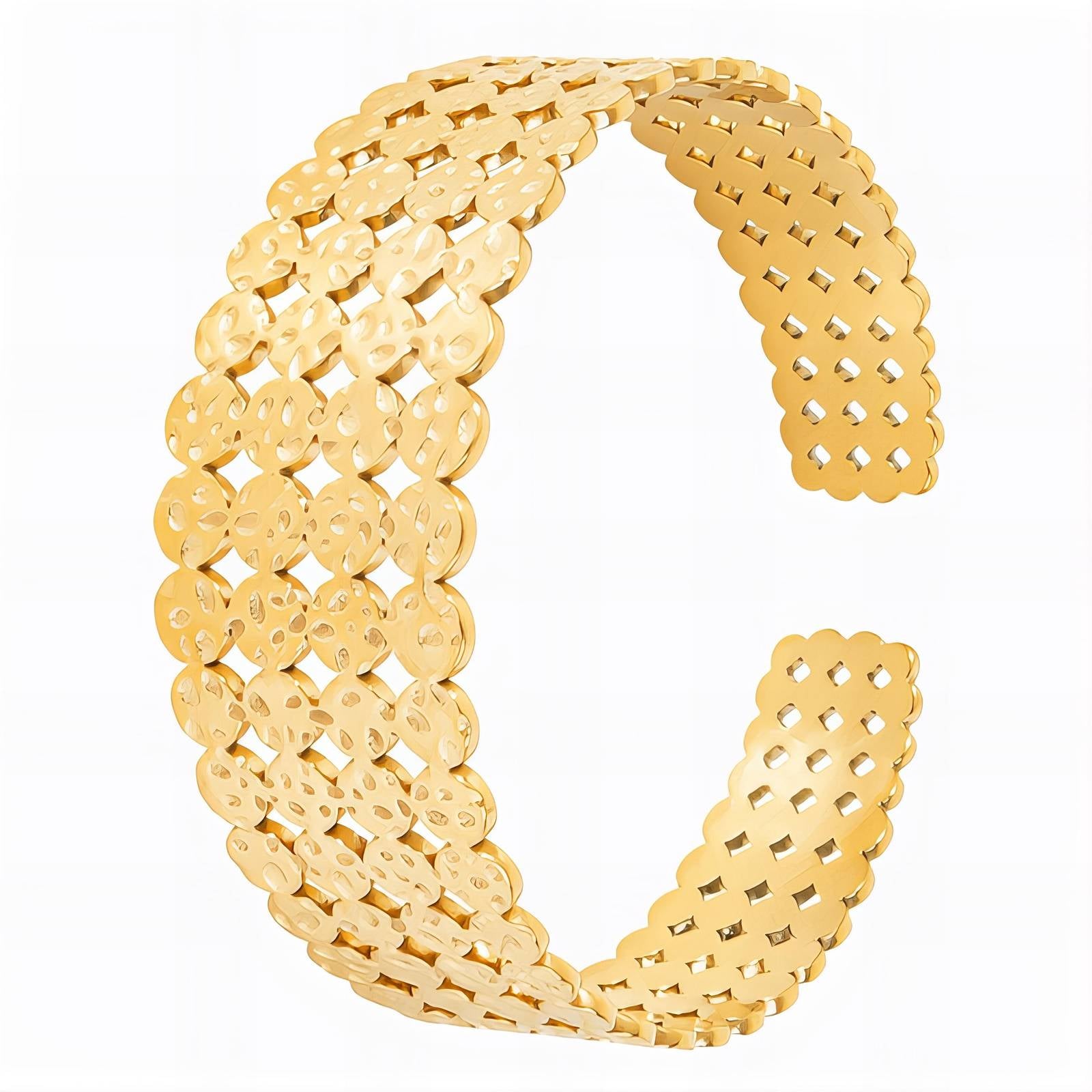 BRACELET, 18K GOLD PLATED STEEL