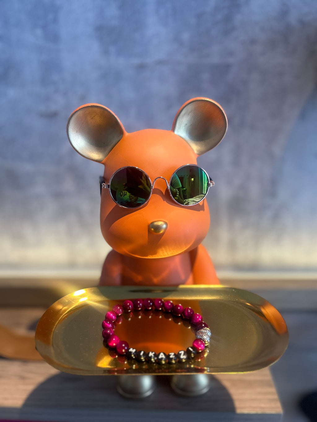 PLAIN TIGER EYE PINK BEADS