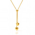 "Hearts" Necklace, 18K Gold Plated Steel