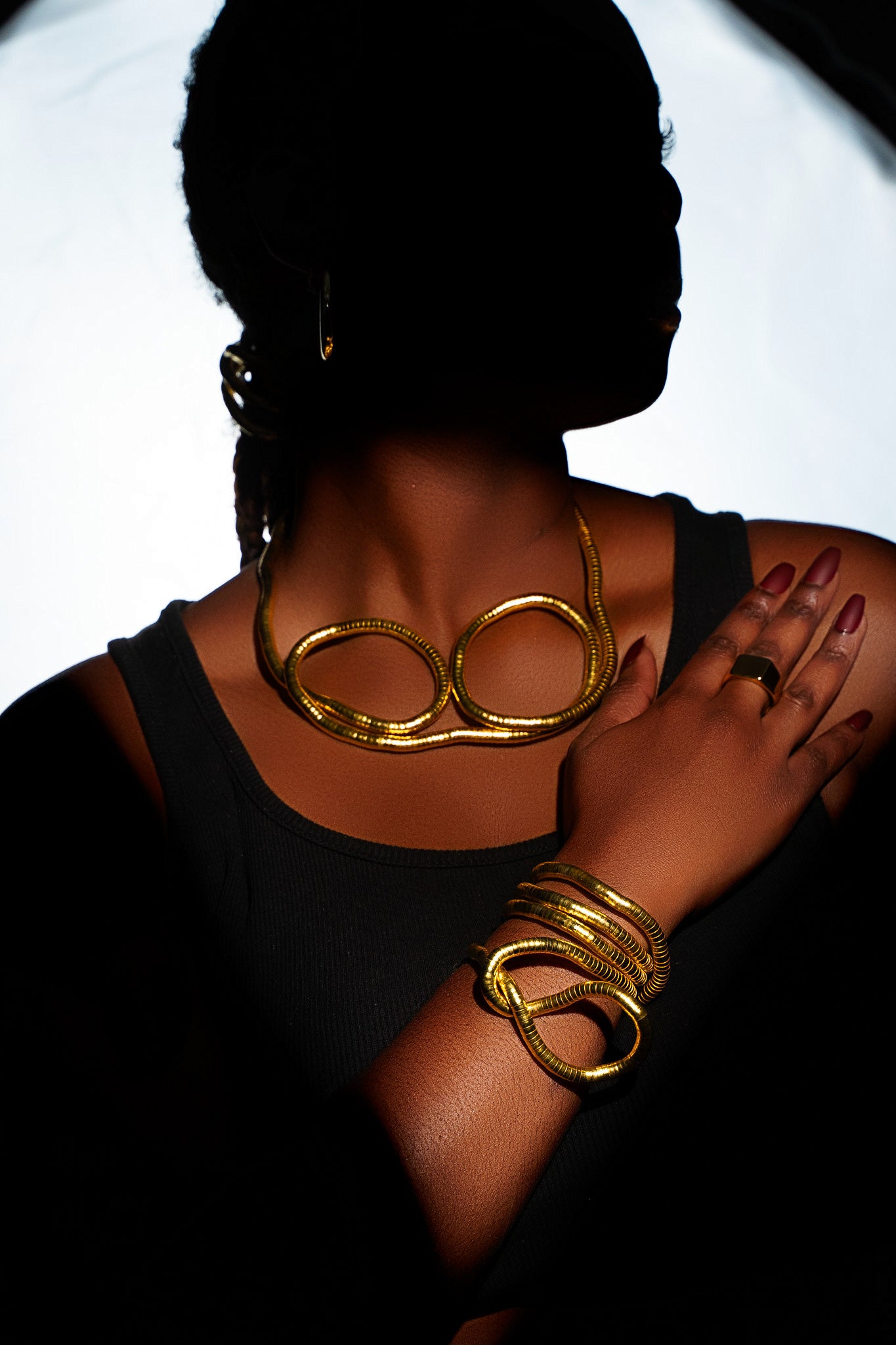 GOLD PLATED BENDABLE BRACELET/NECLACE