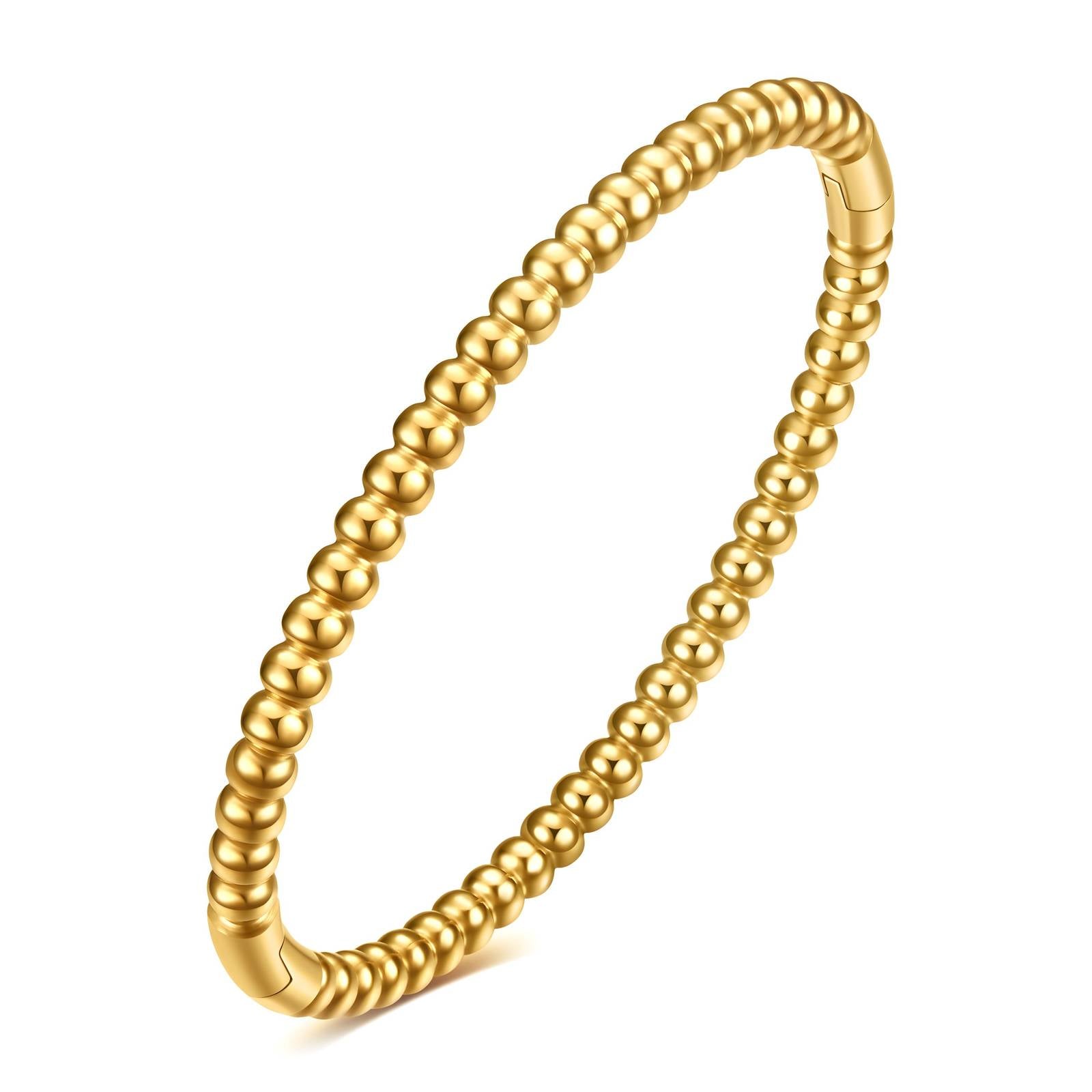 " BRACELET, 18K GOLD PLATED STEEL